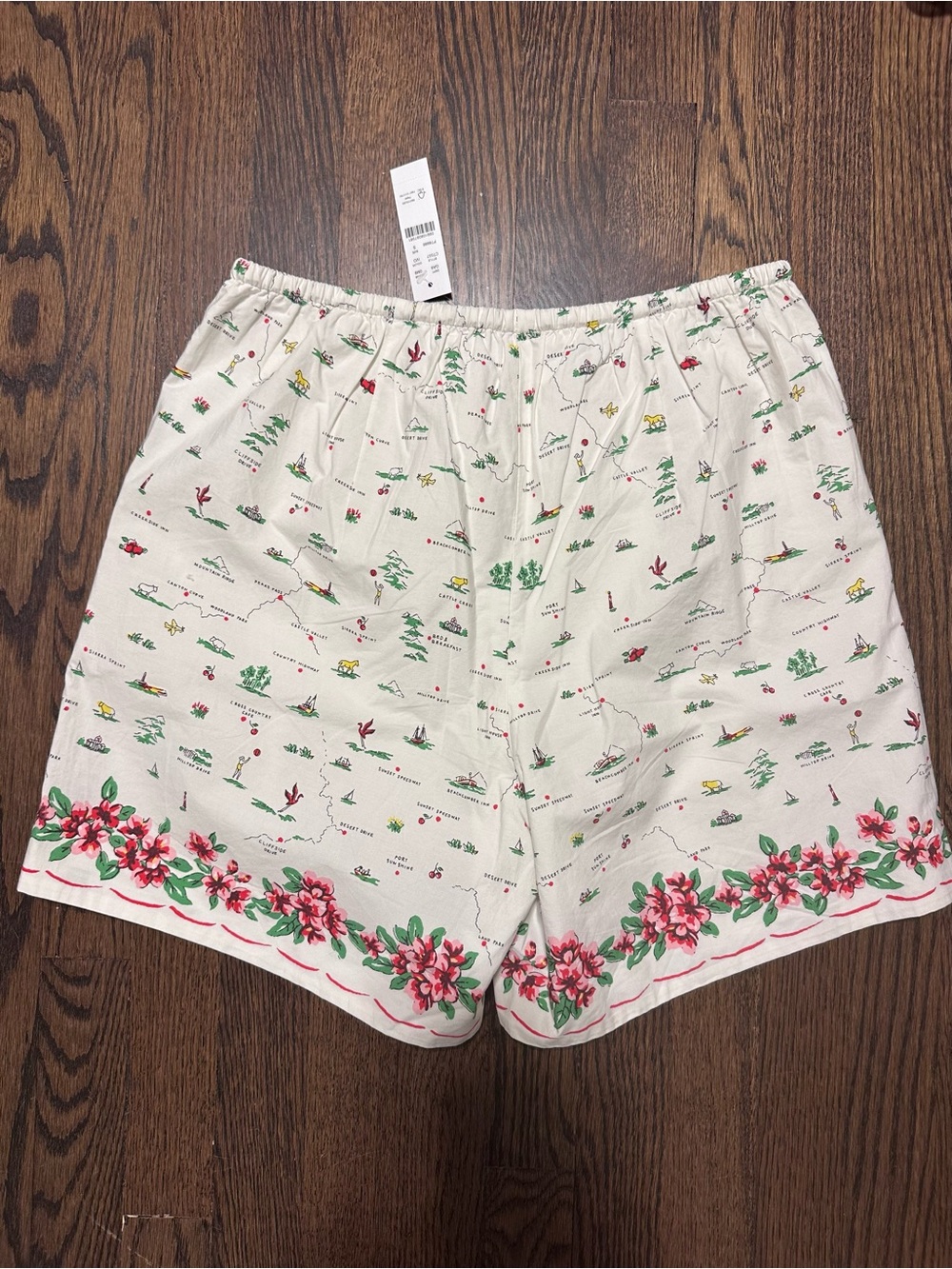 NWT J. Crew Cosmo short in map-print cotton poplin S - Picture 11 of 11